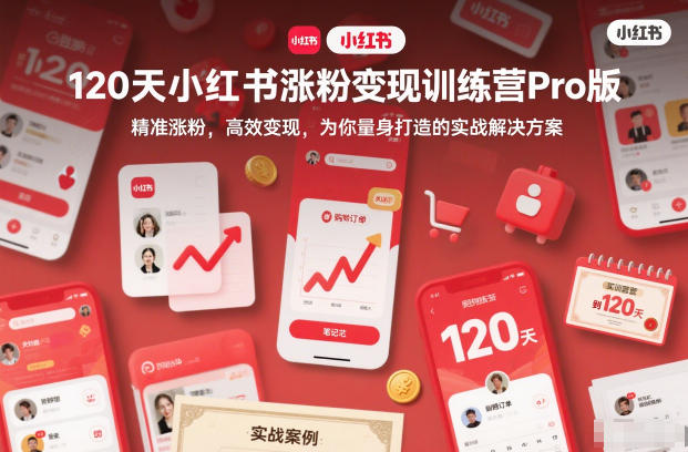 120天小红书涨粉变现训练营Pro版,精准涨粉,高效变现,为你量身打造的实战解决方案采购|汽车产业|汽车配件|机加工蚂蚁智酷企业交流社群中心